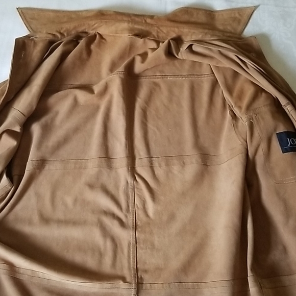 JOY Genuine Leather Camel Cardigan Size L Large - Picture 14 of 14